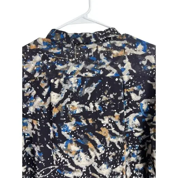 Cabi Women's Starry Night Ruffle Blouse Long Sheer Sleeves Medium - Picture 10 of 12